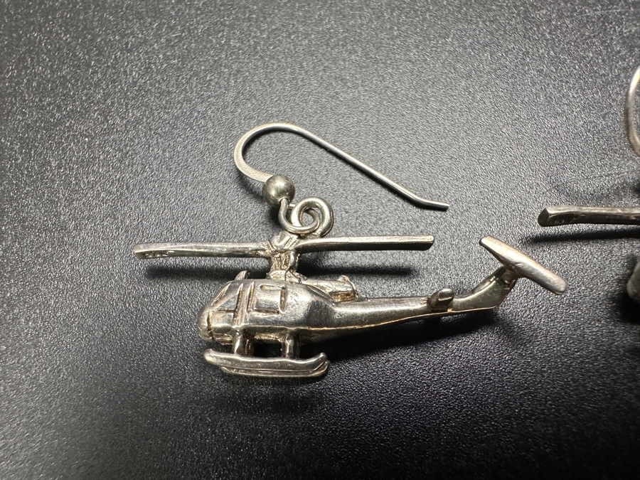 Just Added - Sterling Silver Helicopter Earrings 8.2g [Photo 2]