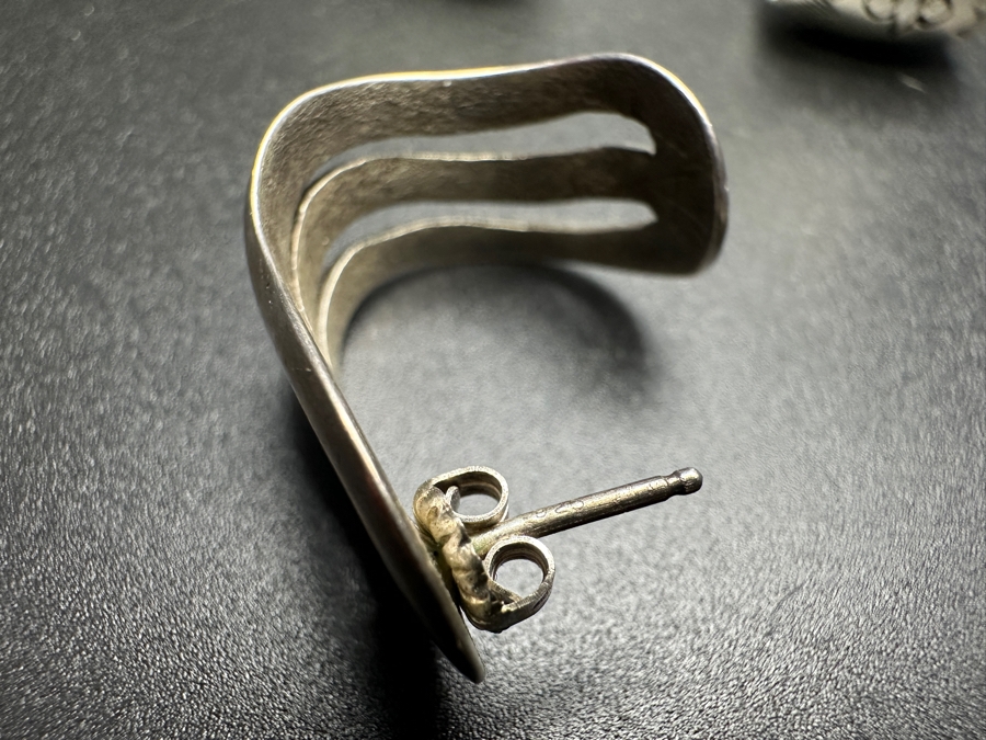 Just Added - Two Pairs Of Sterling Silver Earrings 17.2g [Photo 8]