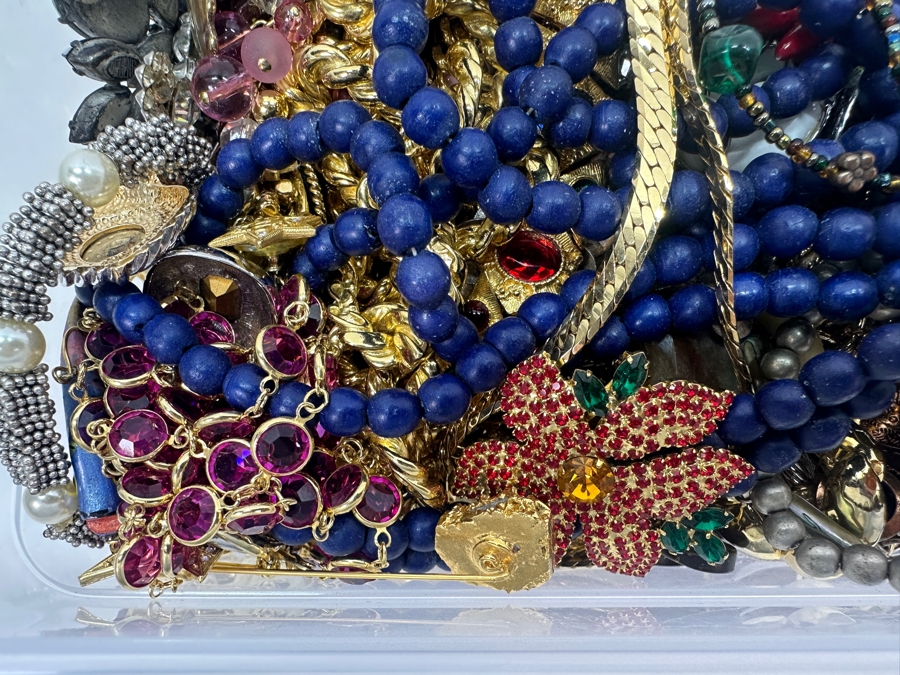 Just Added - Lot Of Costume Jewelry - Some Signed Pieces / Some Sterling Silver 11.6lbs	 [Photo 4]