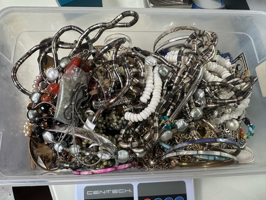 Just Added - Lot Of Costume Jewelry - Some Signed Pieces / Some Sterling Silver 11.6lbs	 [Photo 16]