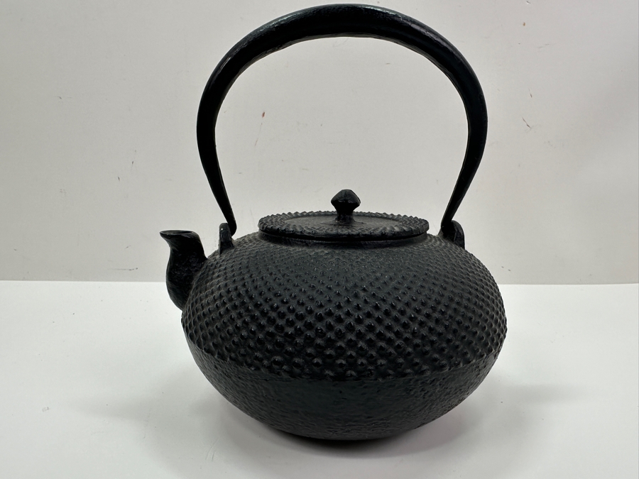 Vintage Japanese Cast Iron Kettle Tetsubin 8'H [Photo 2]