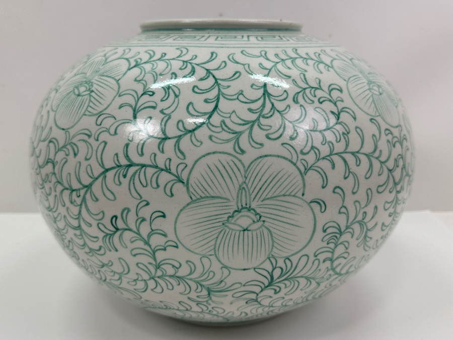 Large Hand Painted Vase 13W X 10H [Photo 3]