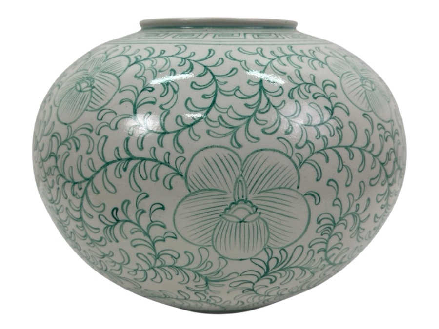 Large Hand Painted Vase 13W X 10H
