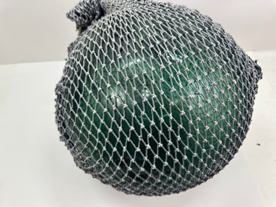 Stunning Large 15'R Japanese Glass Fishing Float With Netting [Photo 5]