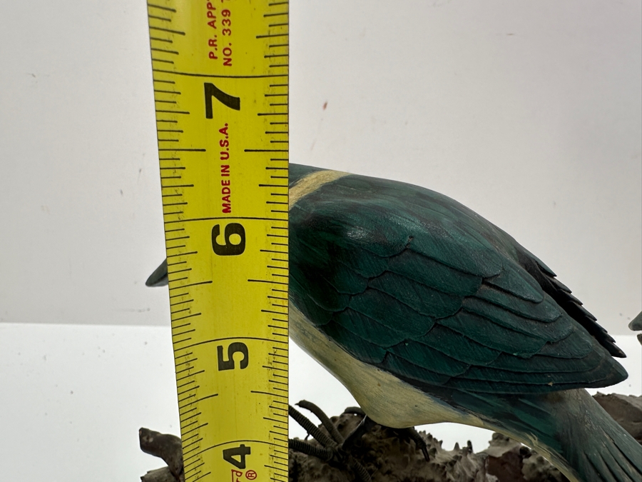 Pair Of Hand Painted Kingfisher Bird Figurines 7'H [Photo 11]