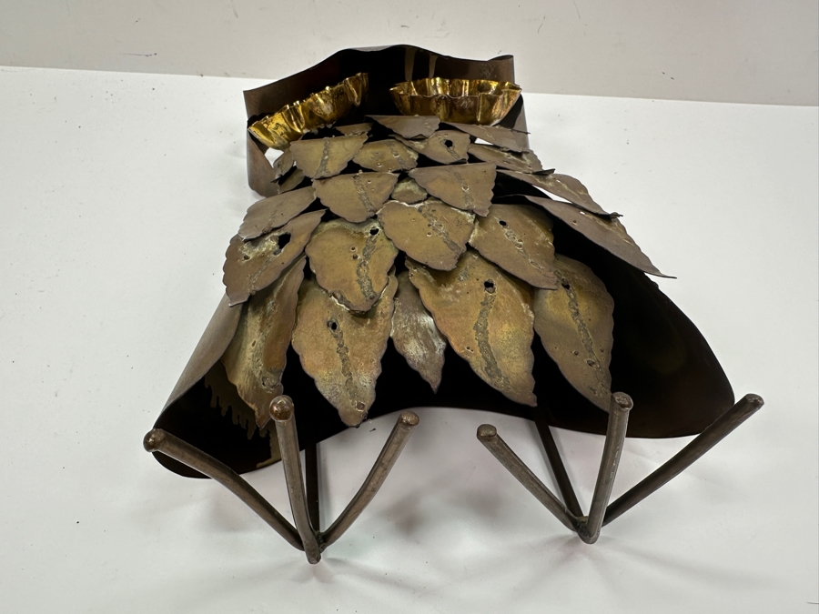 Vintage Mid-Century Modern Handmade Brass Owl Statue 11.5'H [Photo 6]