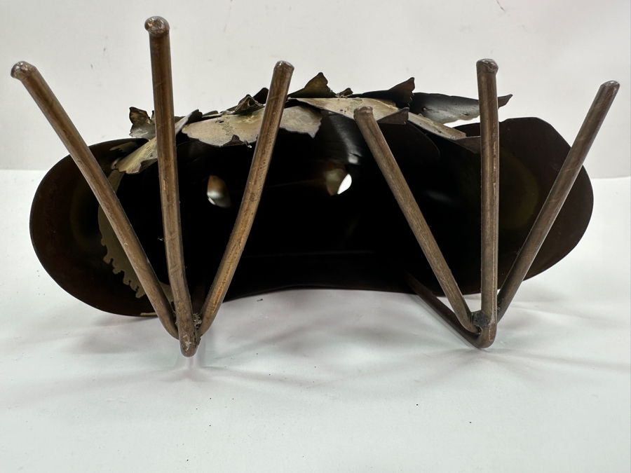 Vintage Mid-Century Modern Handmade Brass Owl Statue 11.5'H [Photo 5]