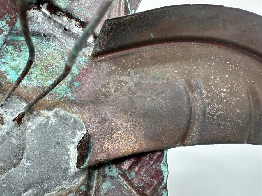 Artist Signed Copper Turtle Wall Sculpture 10.5W X 10H X 2D [Photo 4]