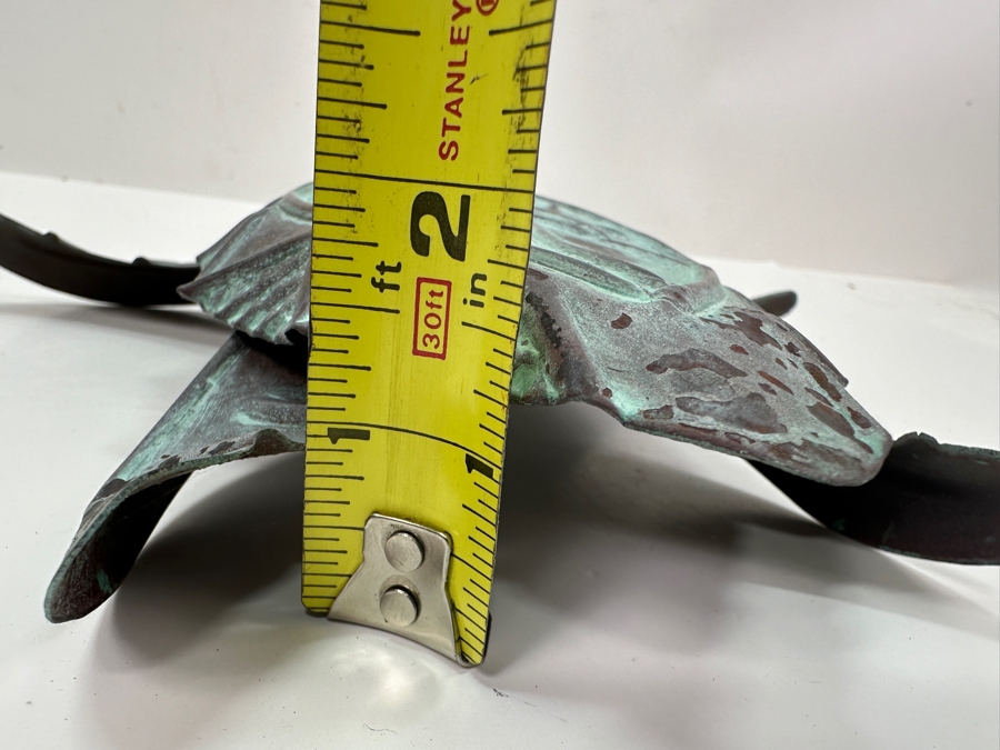 Artist Signed Copper Turtle Wall Sculpture 10.5W X 10H X 2D [Photo 7]
