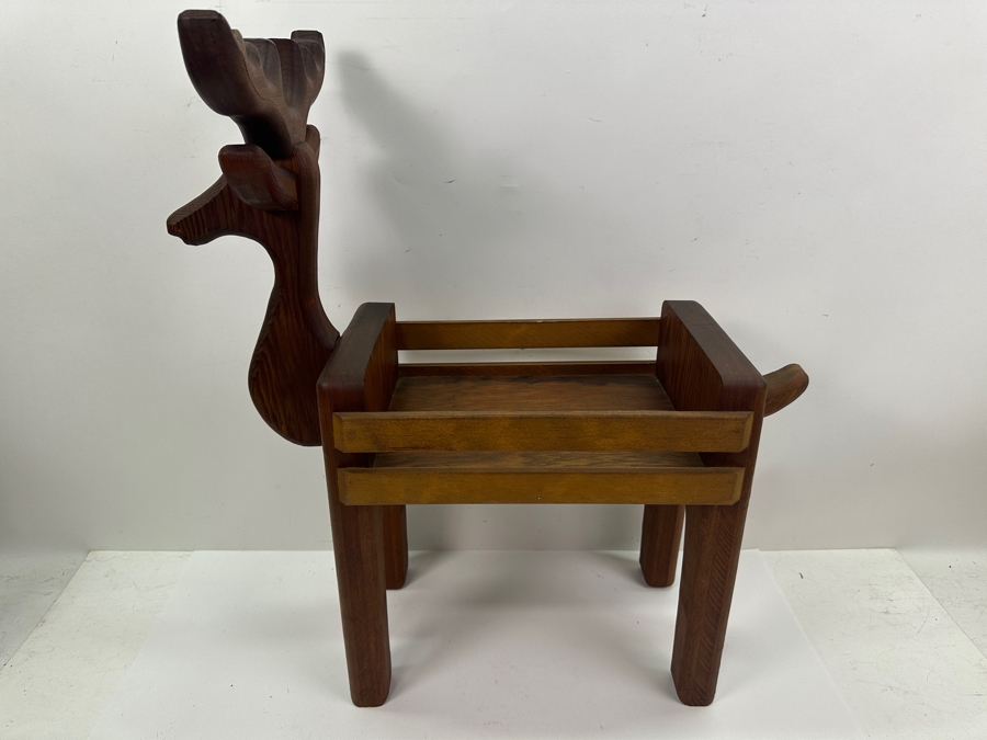 Handmade Wooden Reindeer Planter Crate 23W X 9D X 24H [Photo 3]