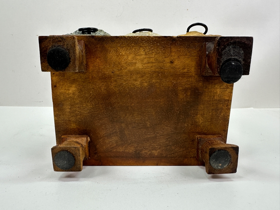 Stone Front 6-Drawer Wooden Footed Box 7.5W X 5.5D X 6.5H [Photo 7]