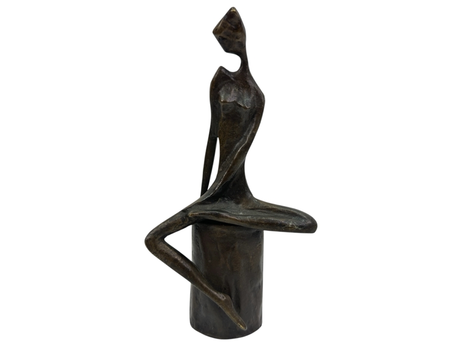Danya B. Woman In Reflection Cast Iron Sculpture 9'H
