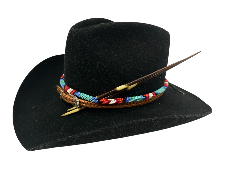 Black Bradford Western Cowboy Hat By Resistol Size 7