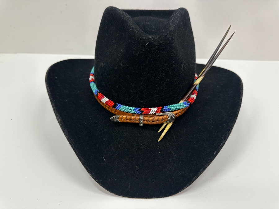 Black Bradford Western Cowboy Hat By Resistol Size 7 [Photo 2]