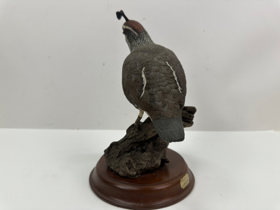 Hand Signed Limited Edition Quail Figurine By Second Nature Design Wildlife Collectibles Artist Signed On Bottom Numbered 43 Of 2,500 10'H [Photo 5]