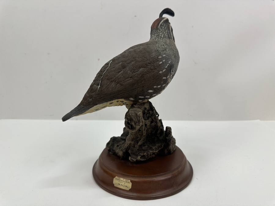 Hand Signed Limited Edition Quail Figurine By Second Nature Design Wildlife Collectibles Artist Signed On Bottom Numbered 43 Of 2,500 10'H [Photo 6]