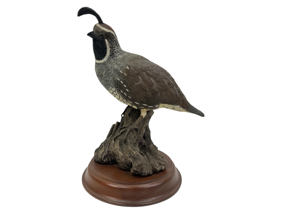 Hand Signed Limited Edition Quail Figurine By Second Nature Design Wildlife Collectibles Artist Signed On Bottom Numbered 43 Of 2,500 10'H