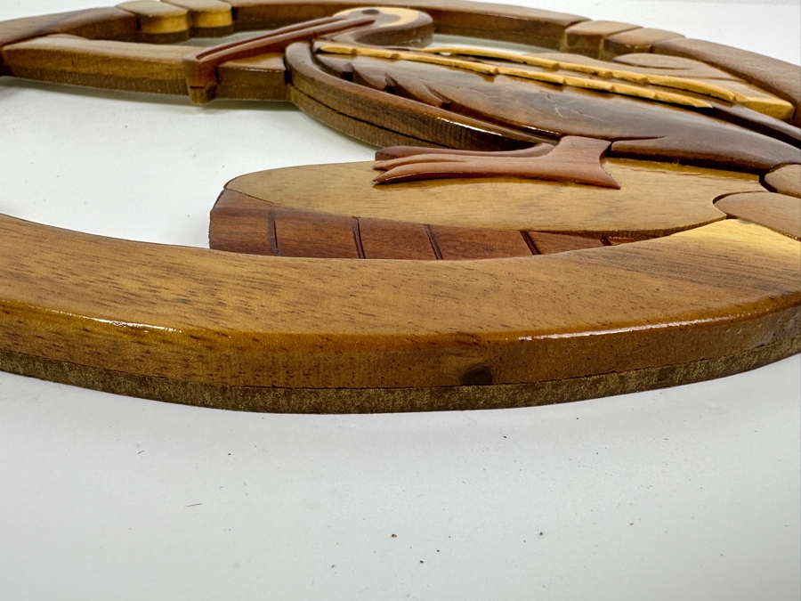 Wooden Pelican Wall Sculpture 12'W [Photo 4]