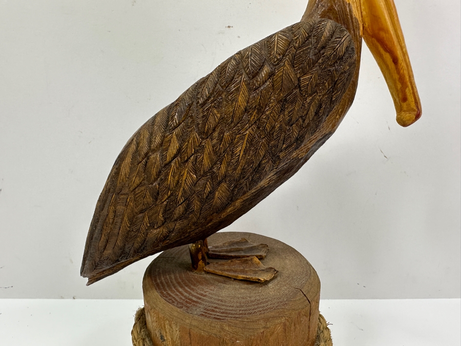Wooden Pelican Sculpture 16'H [Photo 4]