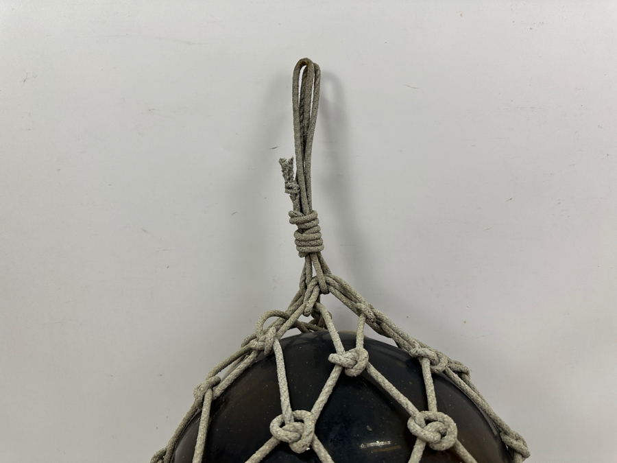 12'W Vintage Japanese Fishing Float With Woven Rope [Photo 4]