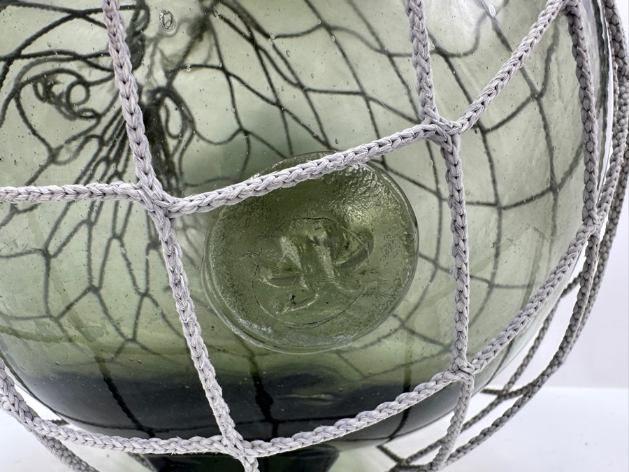 11'W Vintage Japanese Fishing Float With Woven Rope [Photo 3]