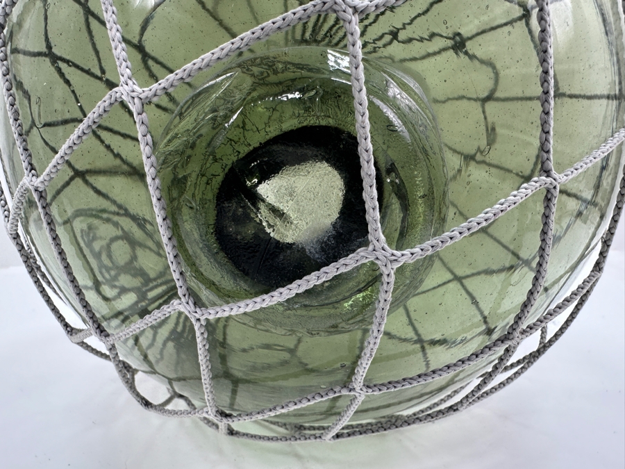 11'W Vintage Japanese Fishing Float With Woven Rope [Photo 6]