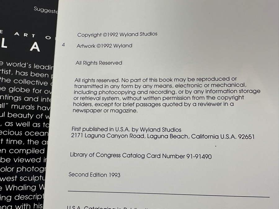 Vintage 1993 Second Edition Hardcover Book The Art Of Wyland [Photo 5]