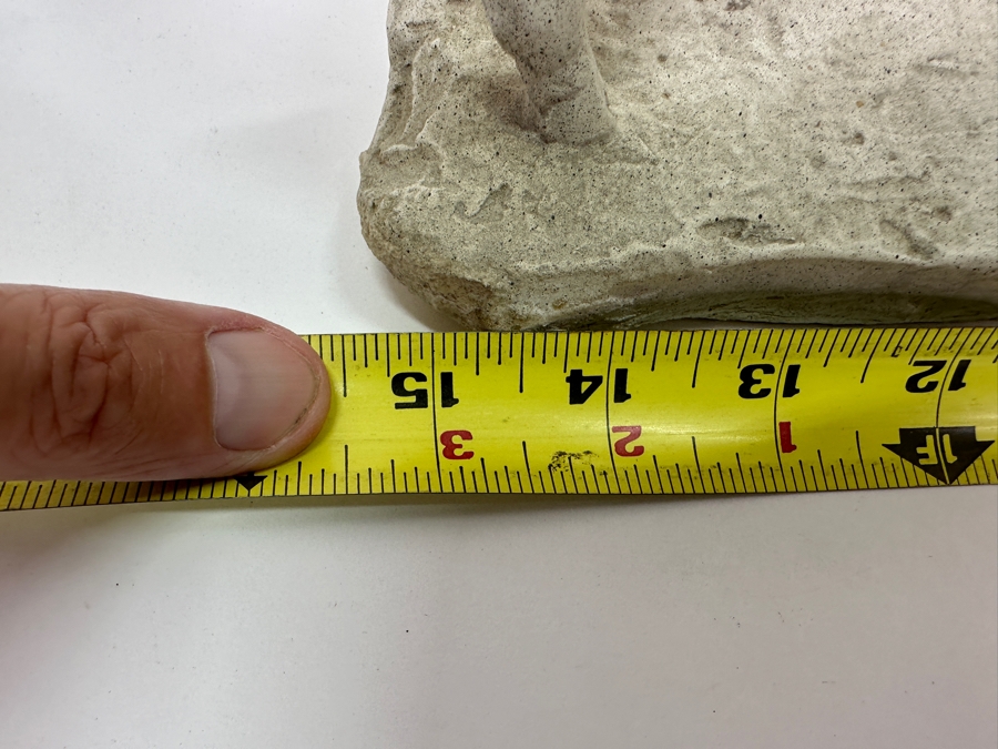 Vintage 1981 Austin Productions Plaster Sculpture Titled 'Girl With Fawn' By Artist Marc La Pointe 15.5W X 5.5D X 13H [Photo 9]