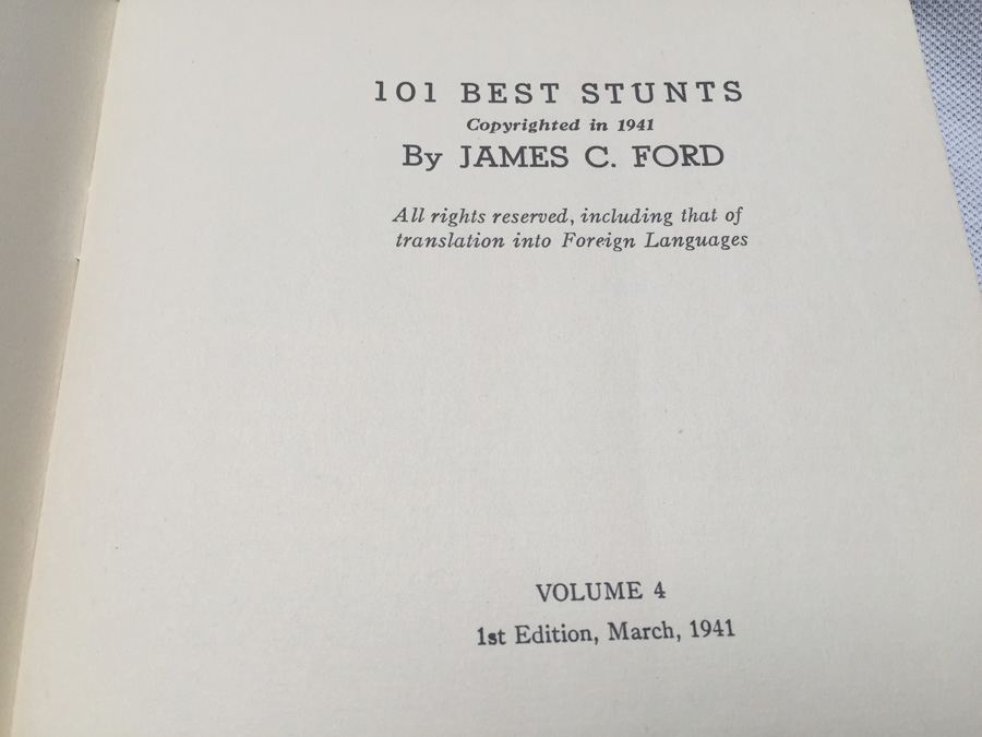 Vintage 1941 Stunt Book [Photo 3]
