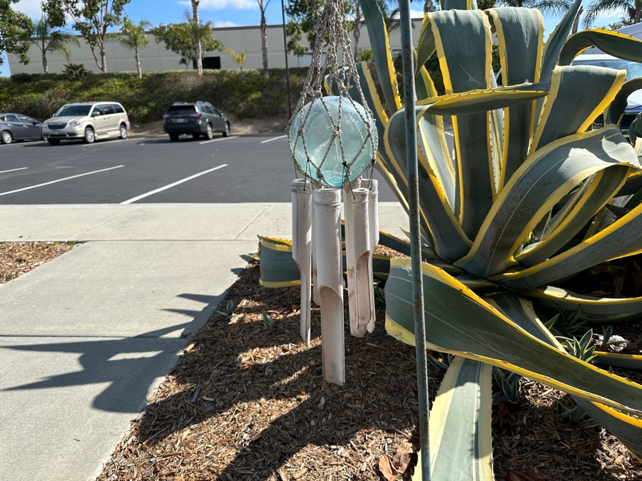 Handmade Wind Chime With Japanese Glass Fishing Float [Photo 2]