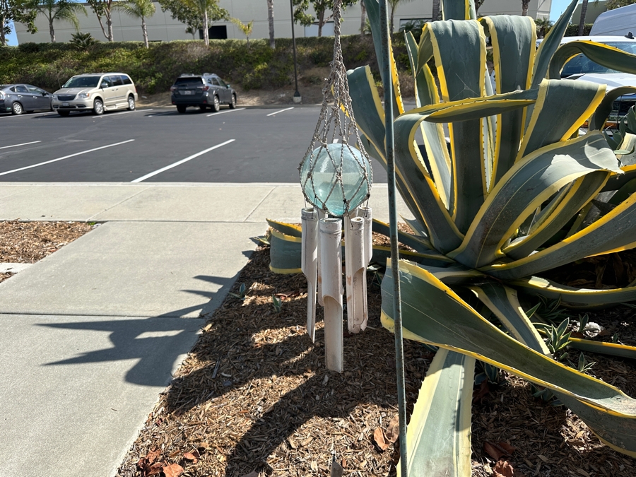 Handmade Wind Chime With Japanese Glass Fishing Float [Photo 3]