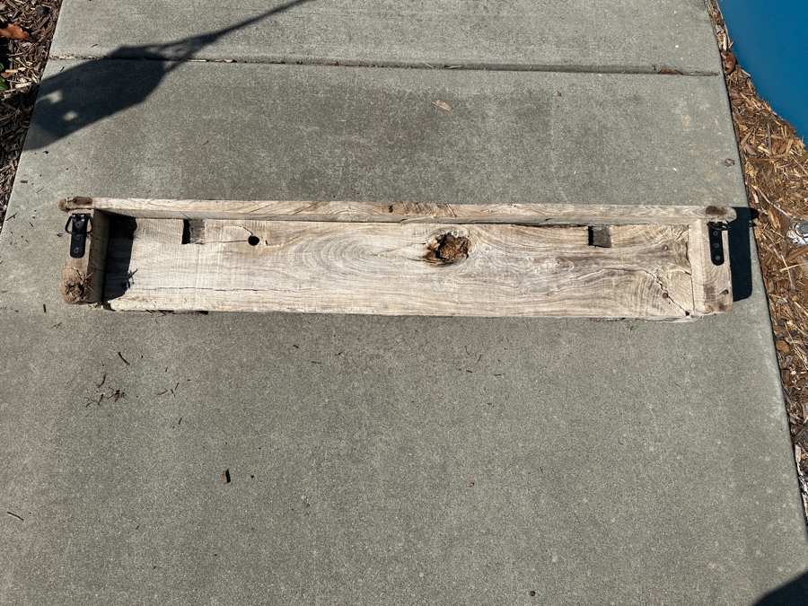 Vintage Hand Carved Wooden Indonesian Wall Shelf 45W X 7D X 7H [Photo 7]