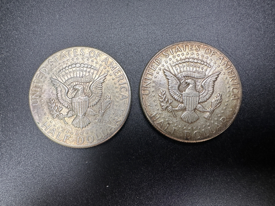 Pair Of 1964 Silver Kennedy Half Dollars [Photo 3]