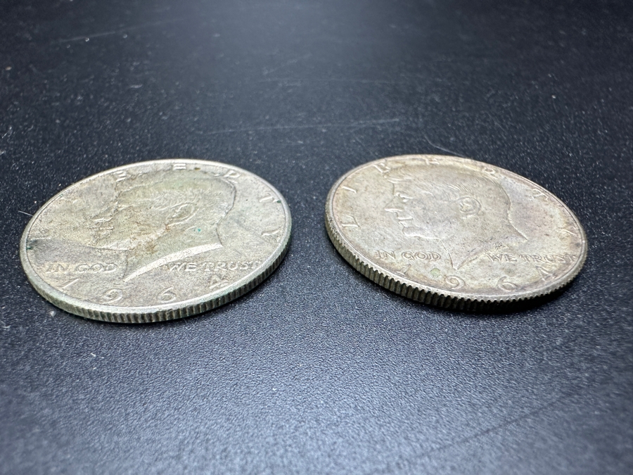Pair Of 1964 Silver Kennedy Half Dollars [Photo 2]