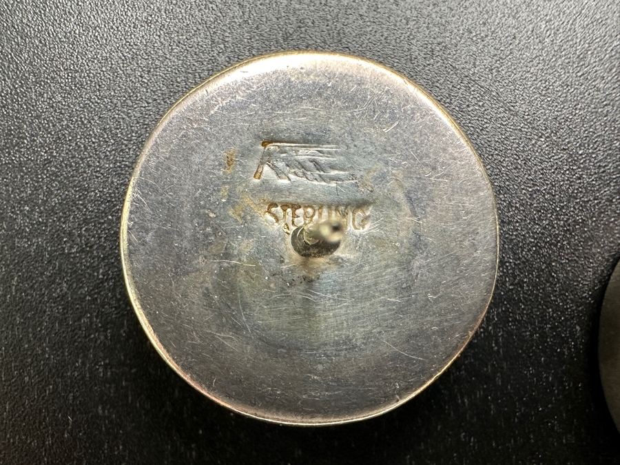 Pair Of Signed Sterling Silver Native American Earrings 15.8g [Photo 5]