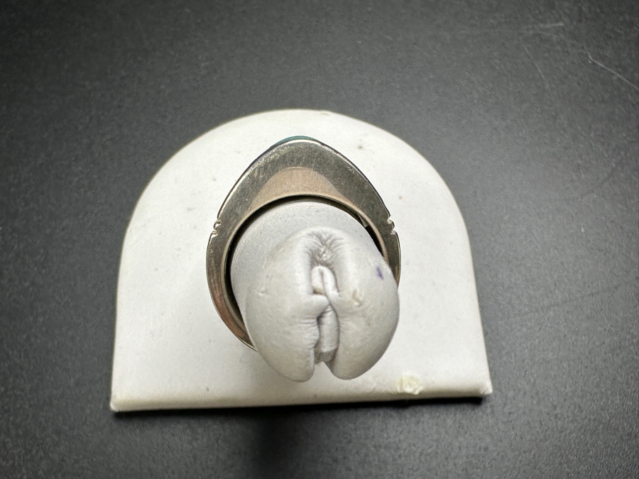 Sterling Silver Inlaid Turquoise Ring Signed T Size 6 Retails $225 9.3g [Photo 5]