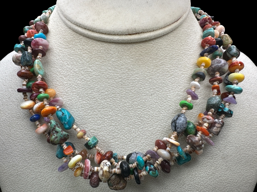 Multi-Stone 19' Necklace