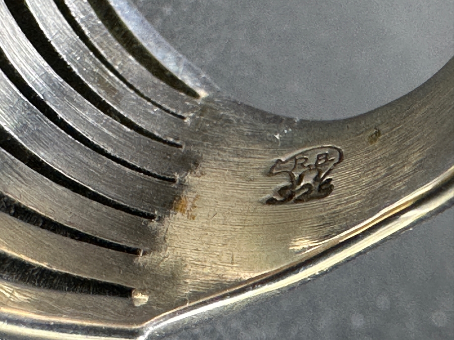 Sterling Silver Running Bear R.B. Turquoise Ring Size 8 18.1g [Photo 9]