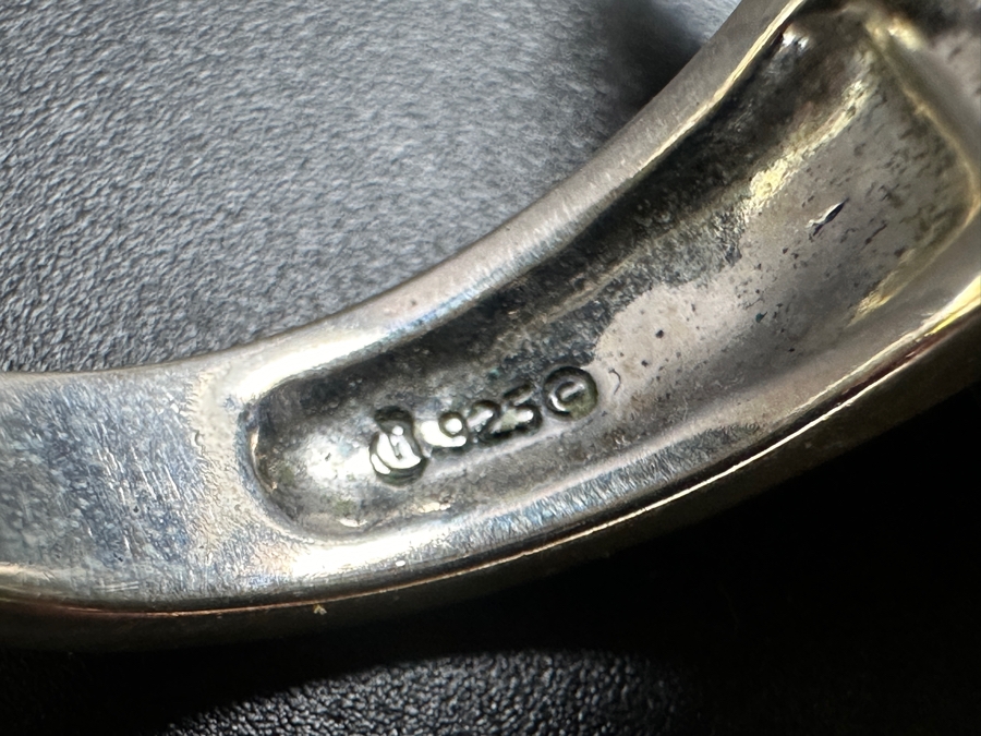 Signed Sterling Silver With 14k Gold And Turquoise Butterfly Ring Size 8.5 13.1g [Photo 9]