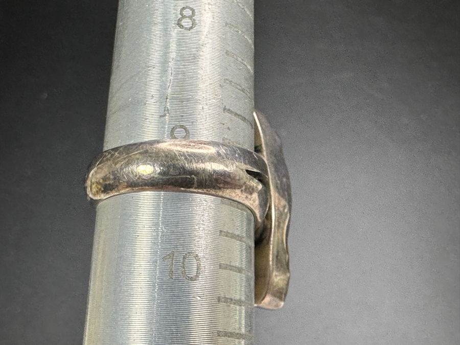 Signed Sterling Silver Turquoise & Pearl Ring Size 9 9.6g [Photo 9]