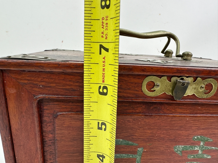 Antique Chinese Mahjong Mah-Jongg Game Set Bamboo And Bone Tiles With Wooden 5-Drawer Box 9.5W X 6.5D X 7H [Photo 22]