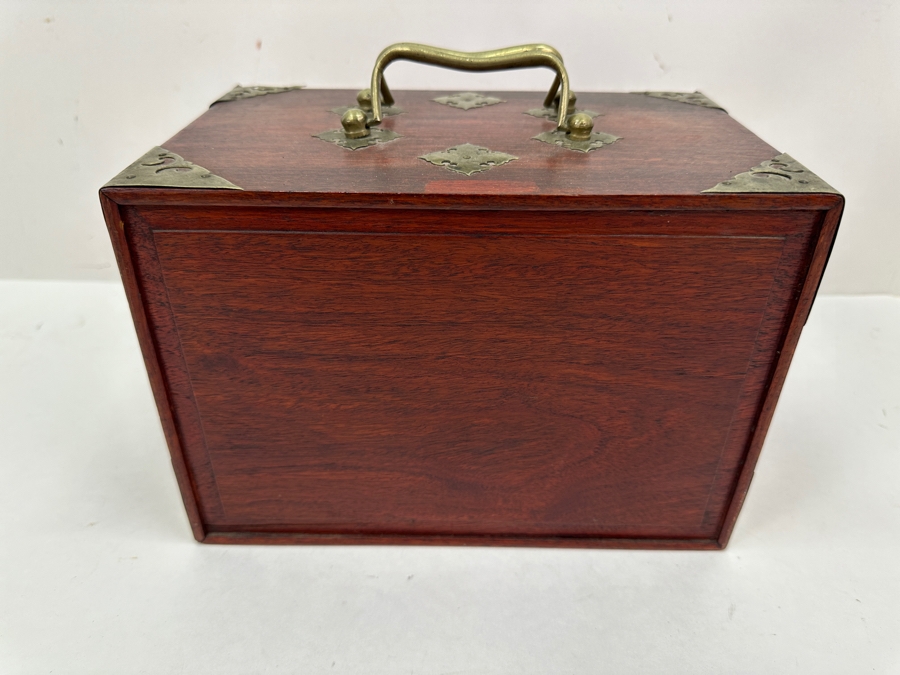 Antique Chinese Mahjong Mah-Jongg Game Set Bamboo And Bone Tiles With Wooden 5-Drawer Box 9.5W X 6.5D X 7H [Photo 17]