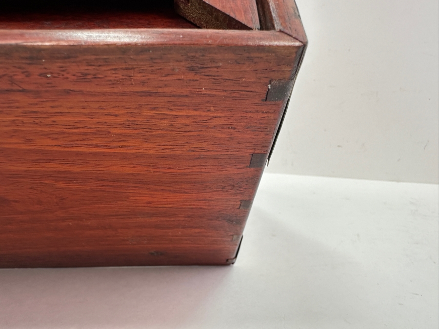 Antique Chinese Mahjong Mah-Jongg Game Set Bamboo And Bone Tiles With Wooden 5-Drawer Box 9.5W X 6.5D X 7H [Photo 18]