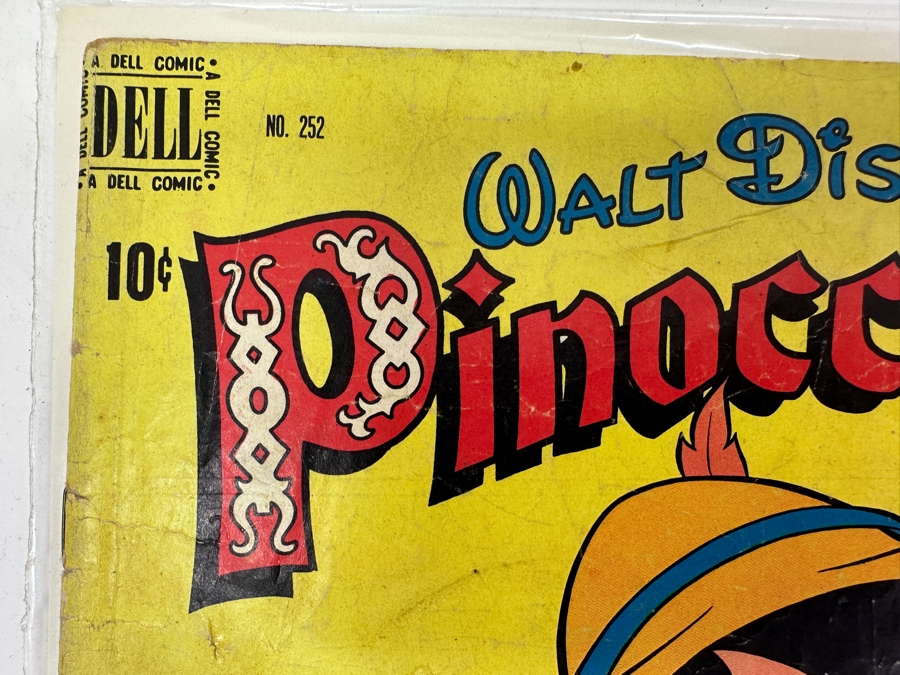 Dell Comics Walt Disney Comic Books: 1949 Pinocchio No. 252 & (2) Donald Duck 1953 No. 32 & 1954 No. 34 [Photo 3]