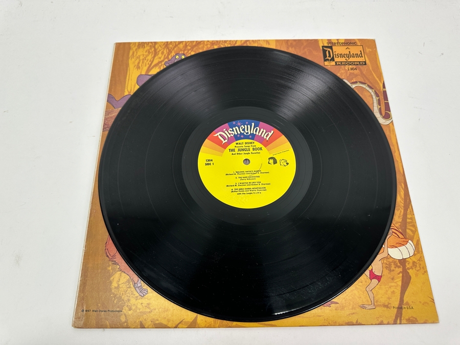 Vintage 1967 Walt Disney Productions Songs From The Jungle Book Disneyland Vinyl Record 1304 [Photo 6]