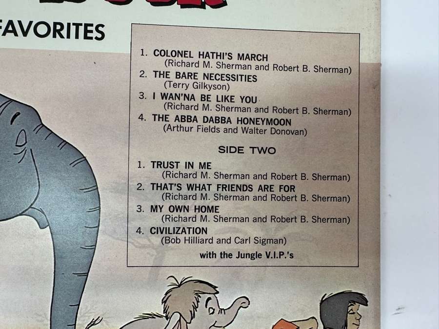 Vintage 1967 Walt Disney Productions Songs From The Jungle Book Disneyland Vinyl Record 1304 [Photo 5]