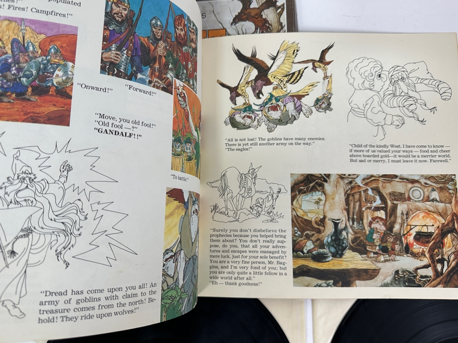 The Rankin/Bass Production Of The Hobbit Written By J.R.R. Tolkien Deluxe 2 Vinyl Record Set Including Special Edition Book [Photo 7]