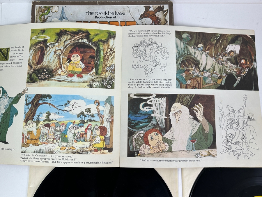 The Rankin/Bass Production Of The Hobbit Written By J.R.R. Tolkien Deluxe 2 Vinyl Record Set Including Special Edition Book [Photo 11]