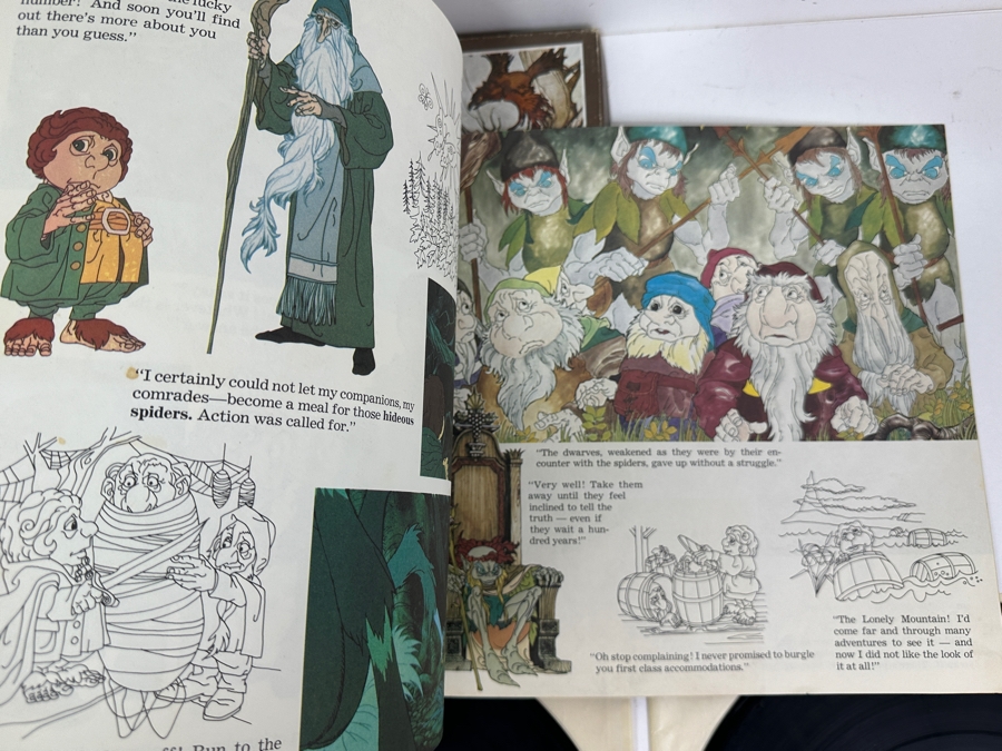 The Rankin/Bass Production Of The Hobbit Written By J.R.R. Tolkien Deluxe 2 Vinyl Record Set Including Special Edition Book [Photo 9]