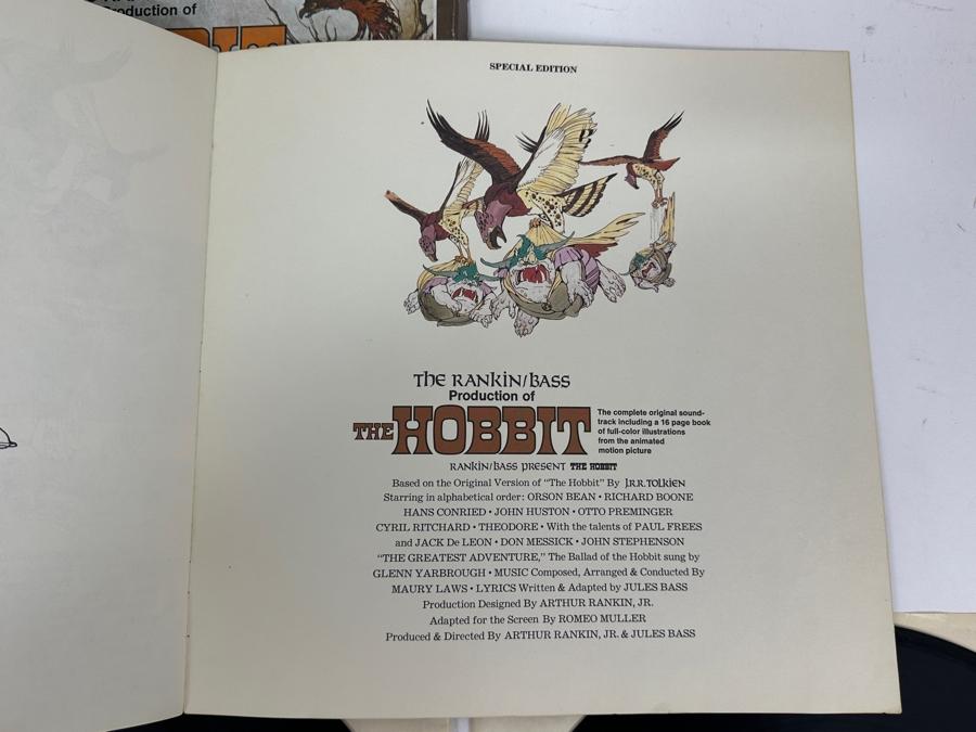 The Rankin/Bass Production Of The Hobbit Written By J.R.R. Tolkien Deluxe 2 Vinyl Record Set Including Special Edition Book [Photo 6]